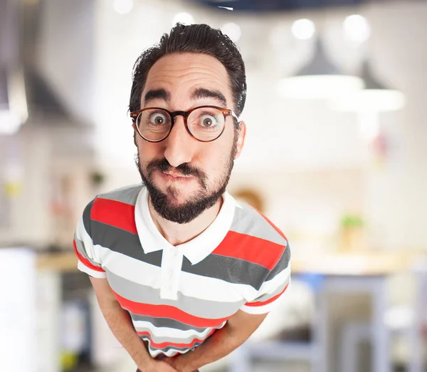 Joven loco con expresión preocupada — Foto de Stock