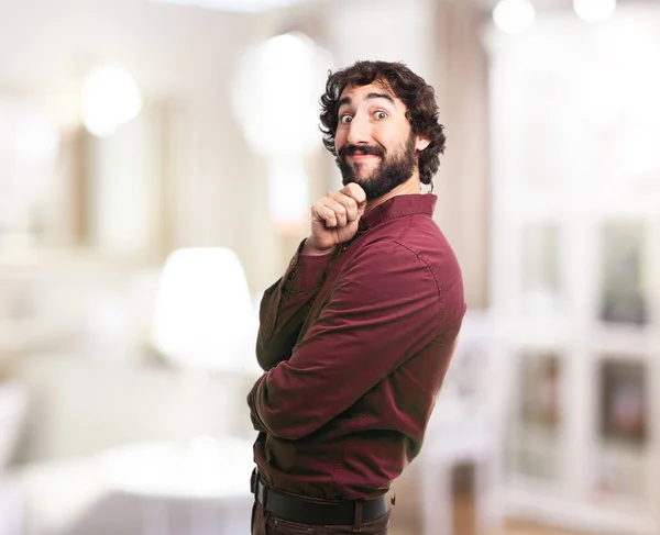 Happy young man thinking — Stock Photo, Image