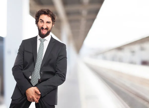 Wütender Geschäftsmann in anderer Pose — Stockfoto