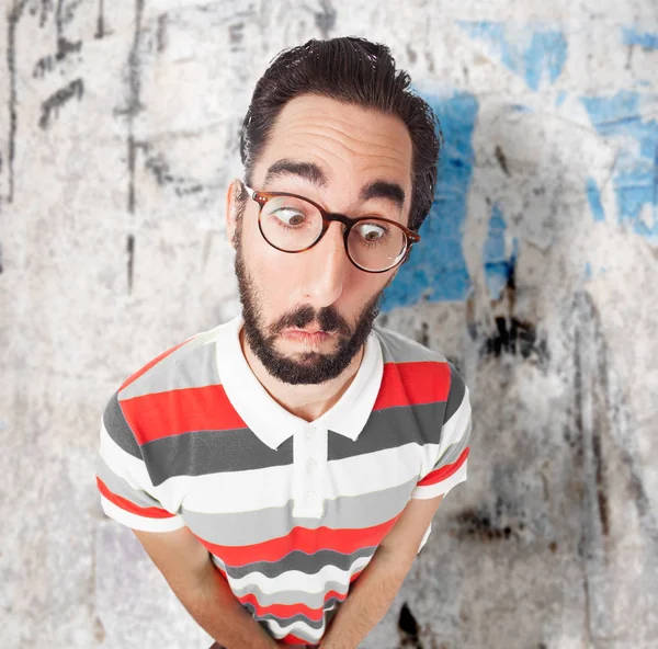 Crazy young man joking — Stock Photo, Image