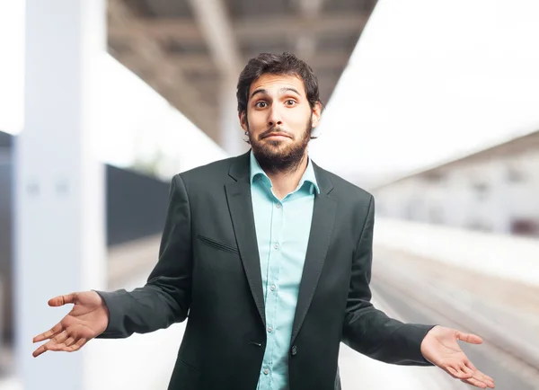 Confused businessman doubting — Stock Photo, Image