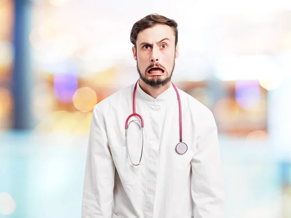 Galna läkare man skämtar — Stockfoto