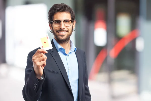 Empresario indio con as — Foto de Stock