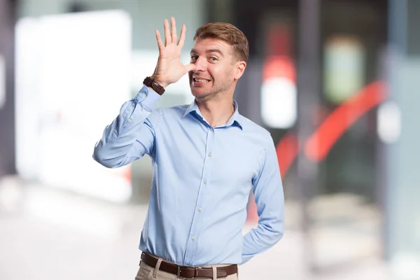 Happy affärsman skämt — Stockfoto