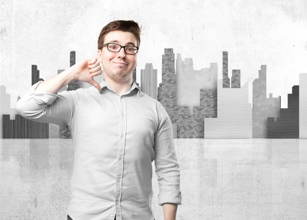 Crazy young man in proud pose — Stock Photo, Image