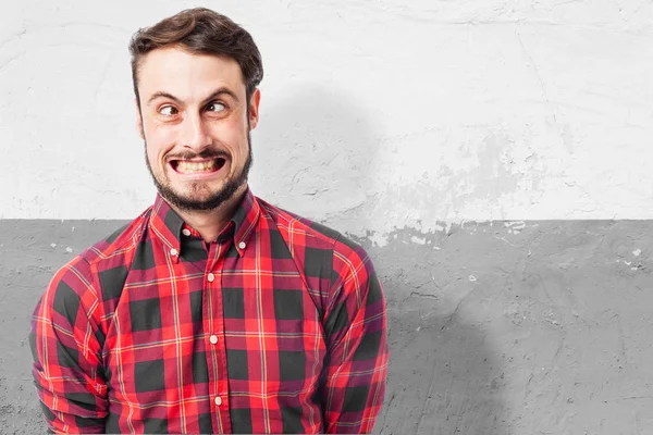 Gek jonge man een grapje — Stockfoto