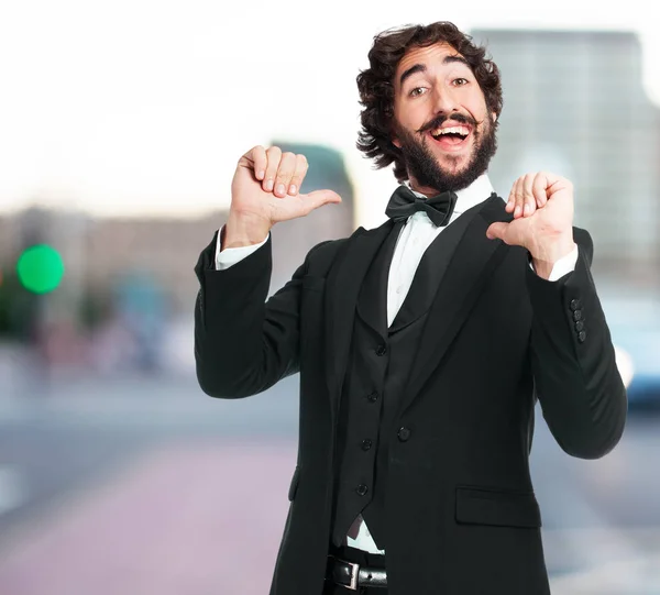 Elegant crazy man — Stock Photo, Image