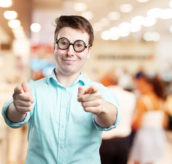 Loco joven bromeando — Foto de Stock