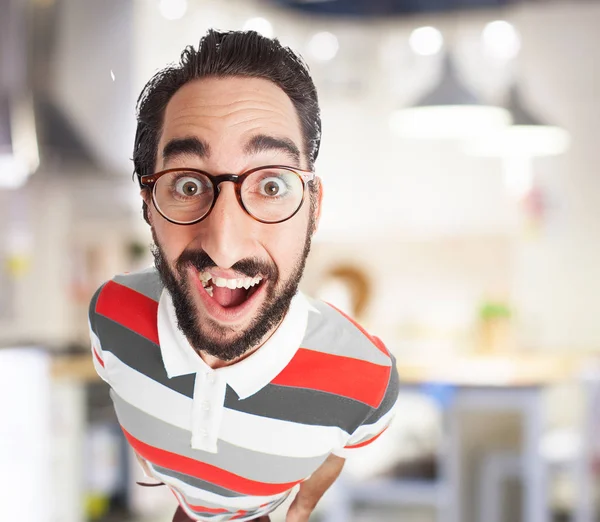 Crazy young man smiling — Stock Photo, Image