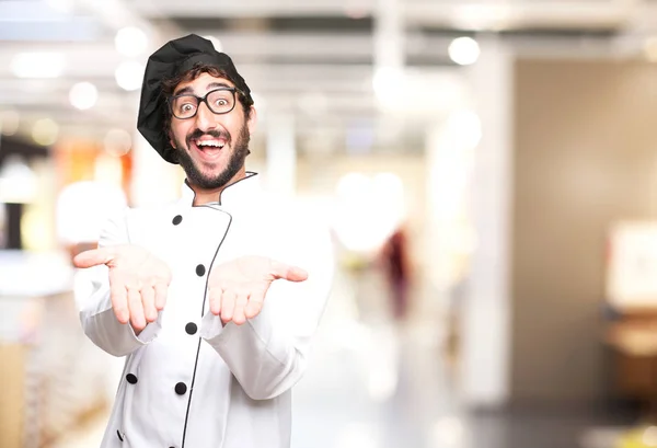 Feliz cocinero mostrando gesto — Foto de Stock