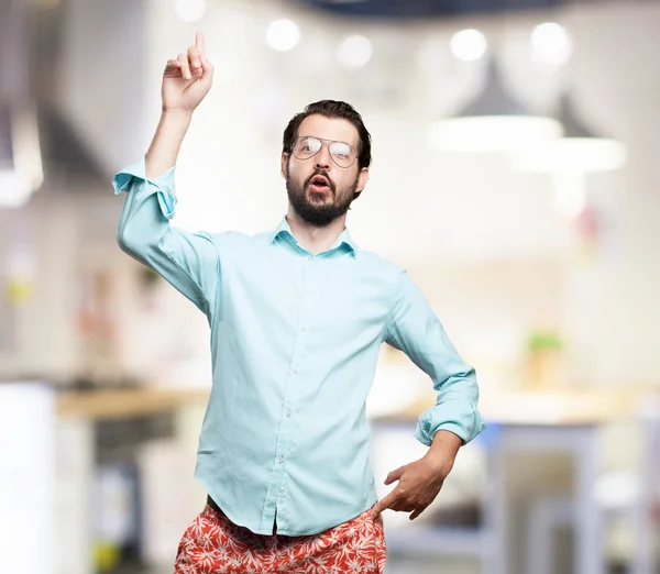 Happy young man dancing — Stock Photo, Image