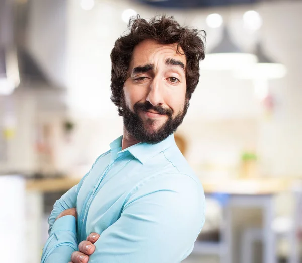 Proud young man in confident pose — Stock Photo, Image