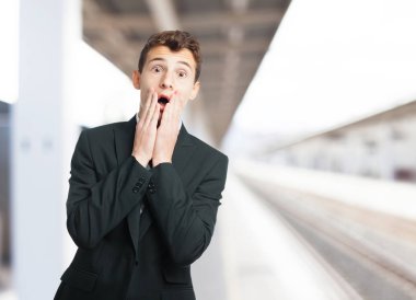 sürpriz poz korkuyorsun işadamı