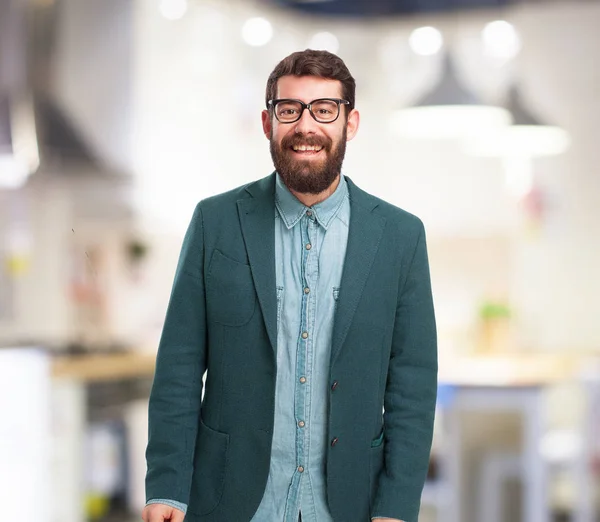 Homem de negócios feliz rindo — Fotografia de Stock