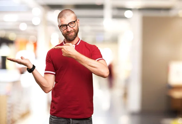 Jonge man weergegeven: gebaar — Stockfoto