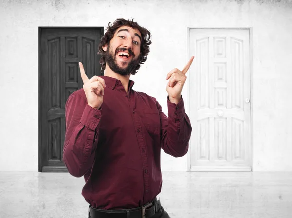 Happy young man dancing — Stock Photo, Image