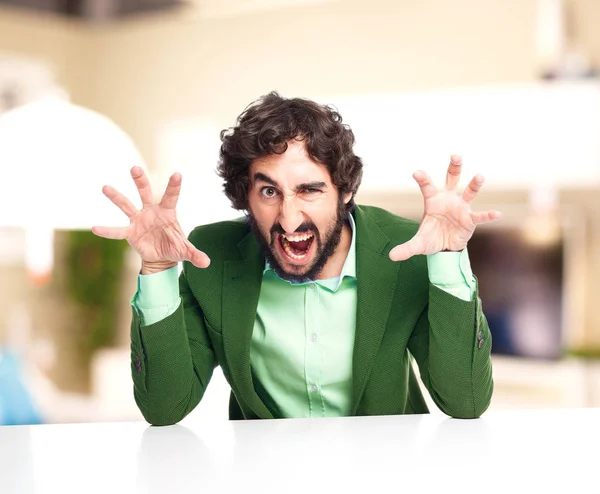 Angry businessman shouting — Stock Photo, Image