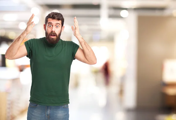 Jovem furioso gritando — Fotografia de Stock