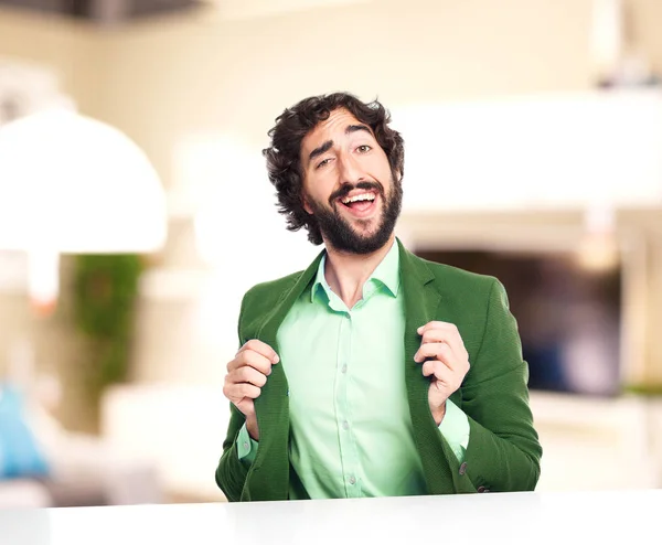 Happy businessman with proud concept — Stock Photo, Image