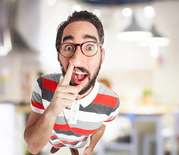 Crazy young man joking — Stock Photo, Image