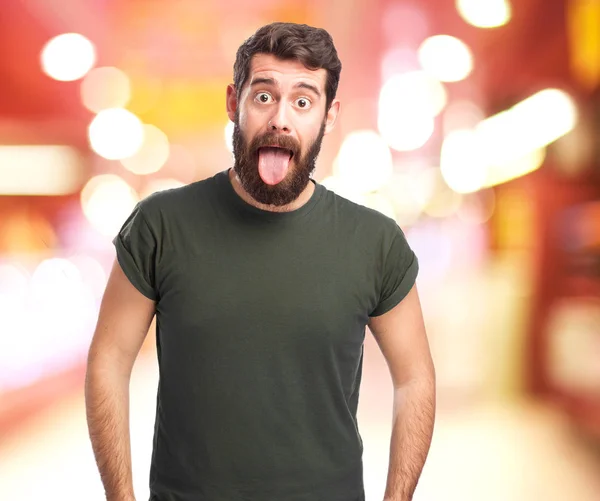 Happy young man joking — Stock Photo, Image