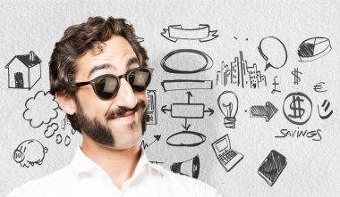 düşünme genç serin adam