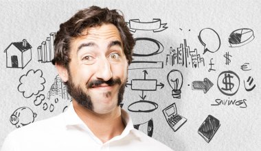 karışık genç serin adam 