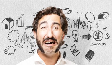 Genç serin adam ağlıyor