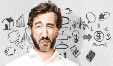 Genç serin adam ağlıyor