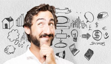 düşünme genç serin adam