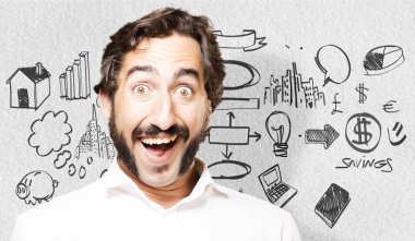 poz kutlayarak genç serin adam