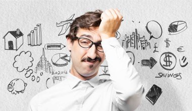 kaybeden genç serin adam poz