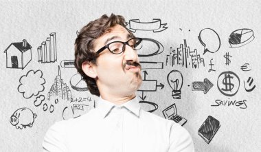 Genç serin adam anlaşmazlık