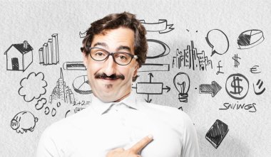 cool delikanlı bir şeyler gösteriyor