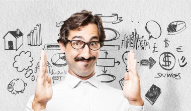 cool delikanlı bir şeyler gösteriyor