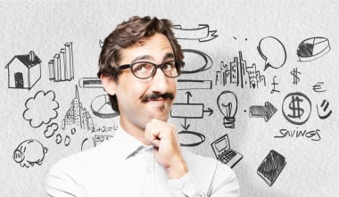 düşünme genç serin adam