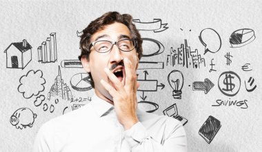 Genç serin adam sıkıcı 