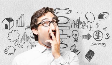 Genç serin adam sıkıcı 