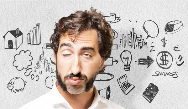 Genç serin adam sıkıcı 