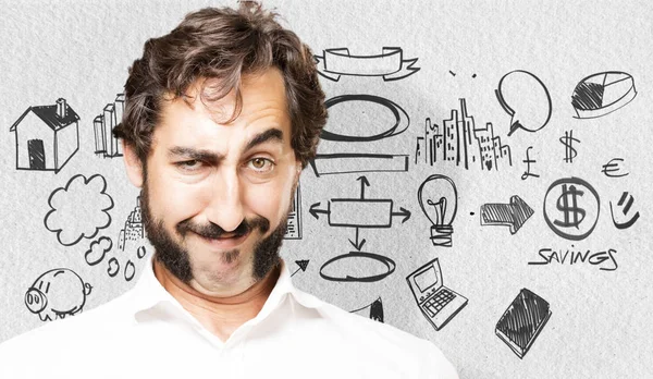 gülümseyen genç serin adam