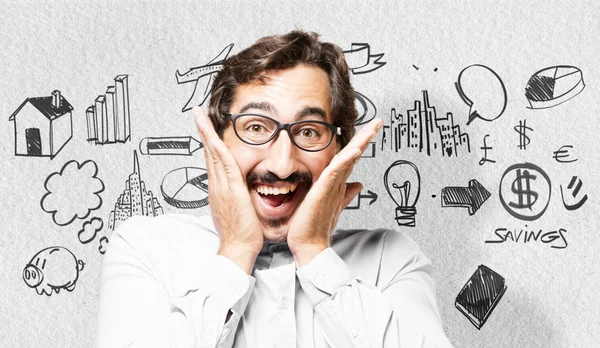 Genç serin adam şaşırmış