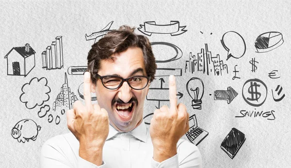 Genç serin adam anlaşmazlık