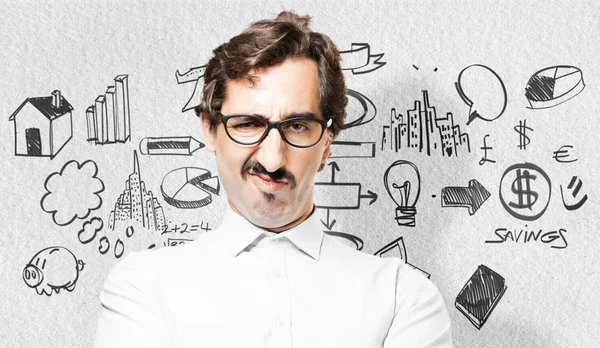 Genç serin adam anlaşmazlık