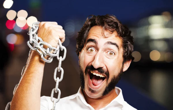 Young cool man with chain — Stock Photo, Image