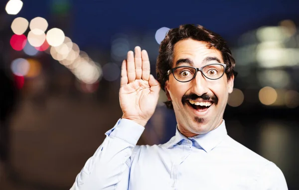 Young cool man trying to listen — Stock Photo, Image