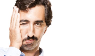 Genç serin adam sıkıcı 