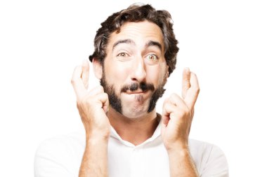 parmak geçiş ile genç serin adam