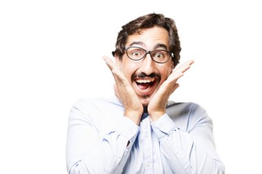 Genç serin adam şaşırmış