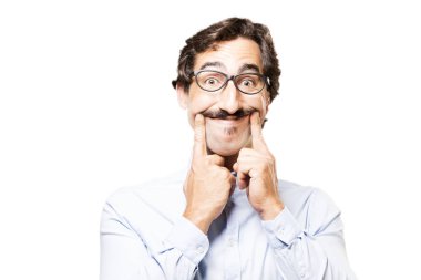 gülümseyen genç serin adam