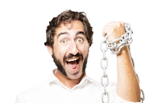 Young cool man with chain — Stock Photo, Image